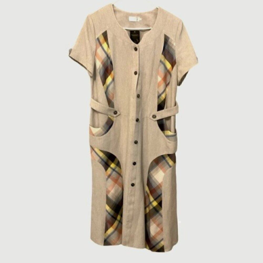 Luk.s Women’s Linen Dress Size 52 (US XL) NWT - Picture 3 of 14